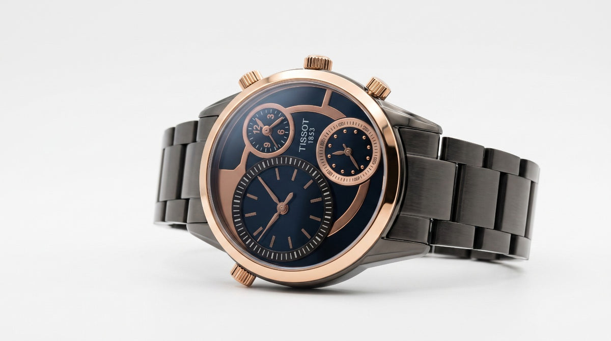 Tissot 80 Dual-Time Black & Rose Gold Edition