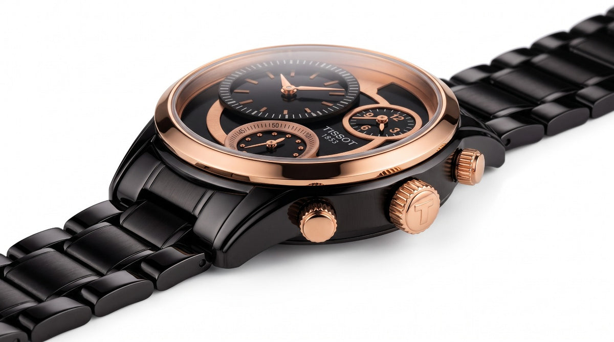 Tissot 80 Dual-Time Black & Rose Gold Edition