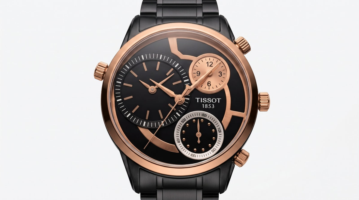 Tissot 80 Dual-Time Black & Rose Gold Edition