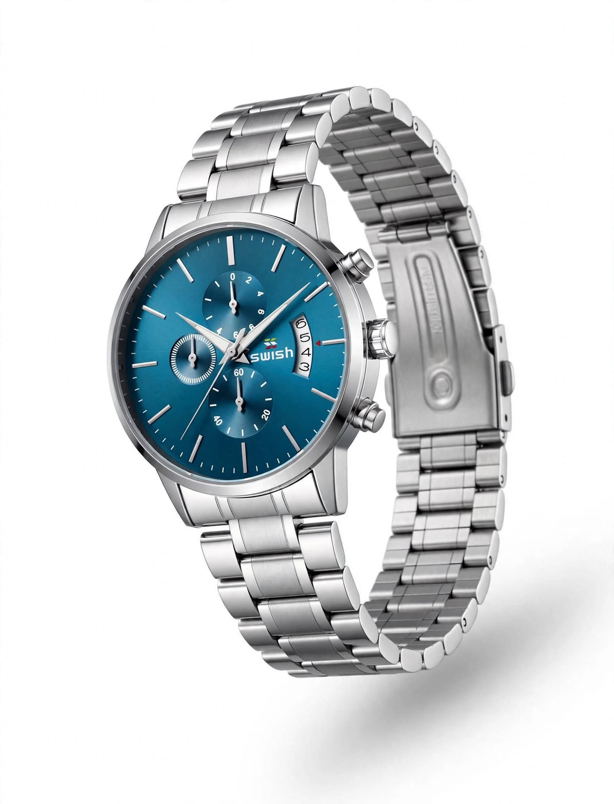 Swish Ocean Blue Dial | Silver Stainless Steel