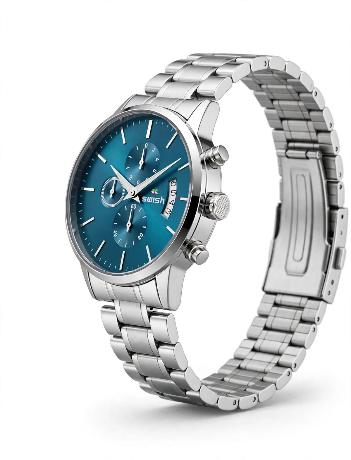 Swish Ocean Blue Dial | Silver Stainless Steel