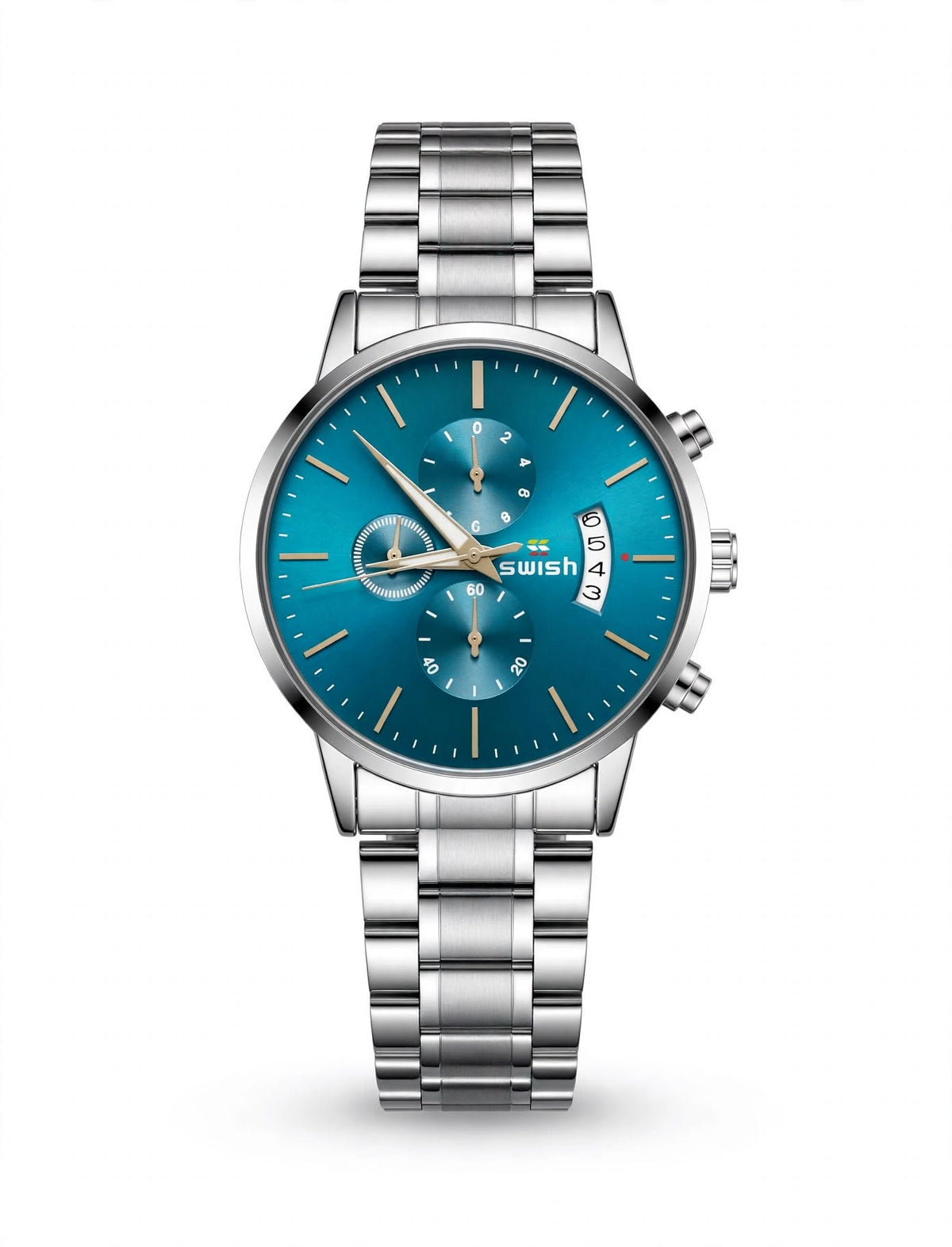 Swish Ocean Blue Dial | Silver Stainless Steel